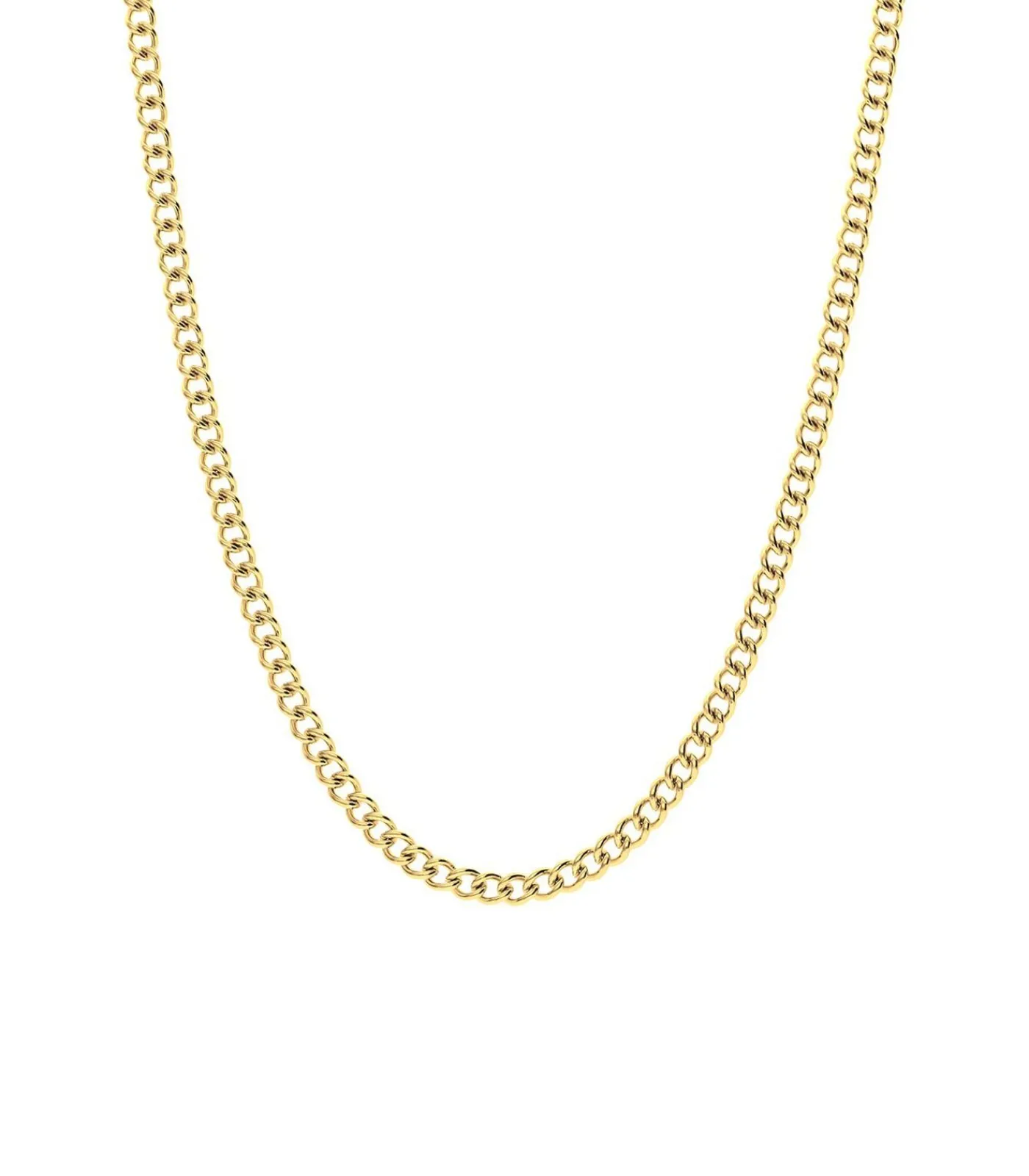 Lucardi Ketting Staal 45 cm - Zilverkleurig gold Sale