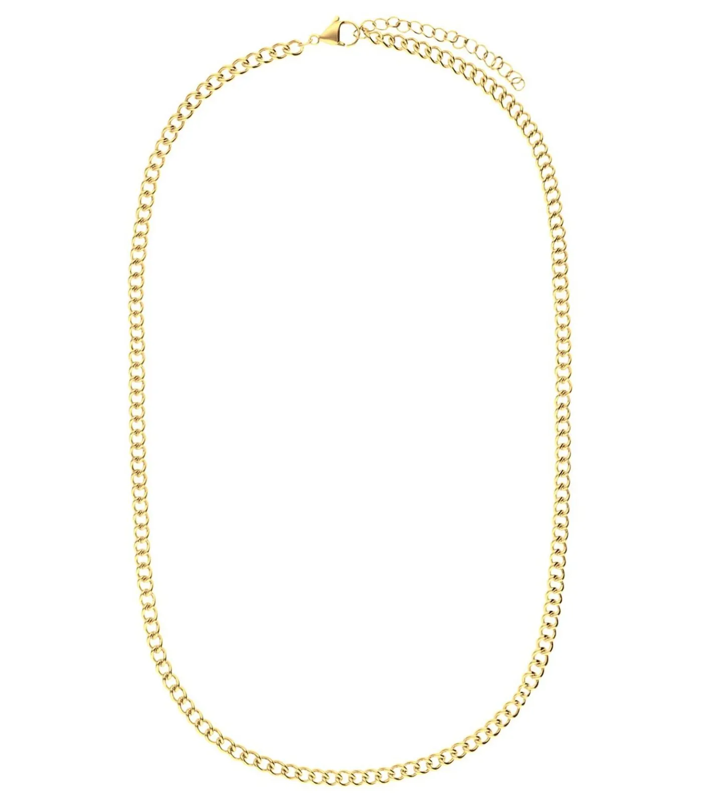 Lucardi Ketting Staal 45 cm - Zilverkleurig gold Sale