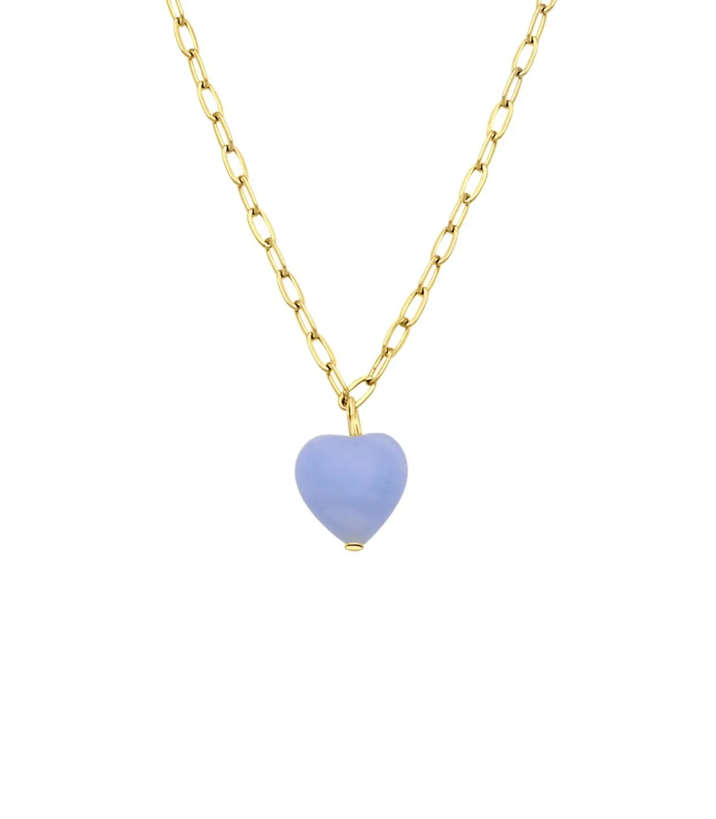 Lucardi Ketting Staal 45cm blue/gold Discount