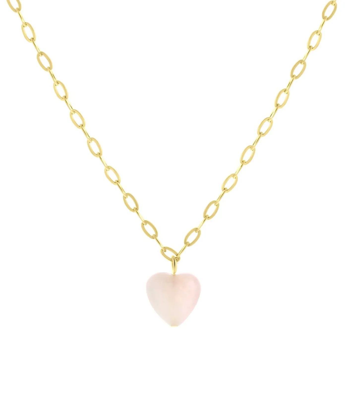 Lucardi Ketting Staal 45cm gold/pink Discount