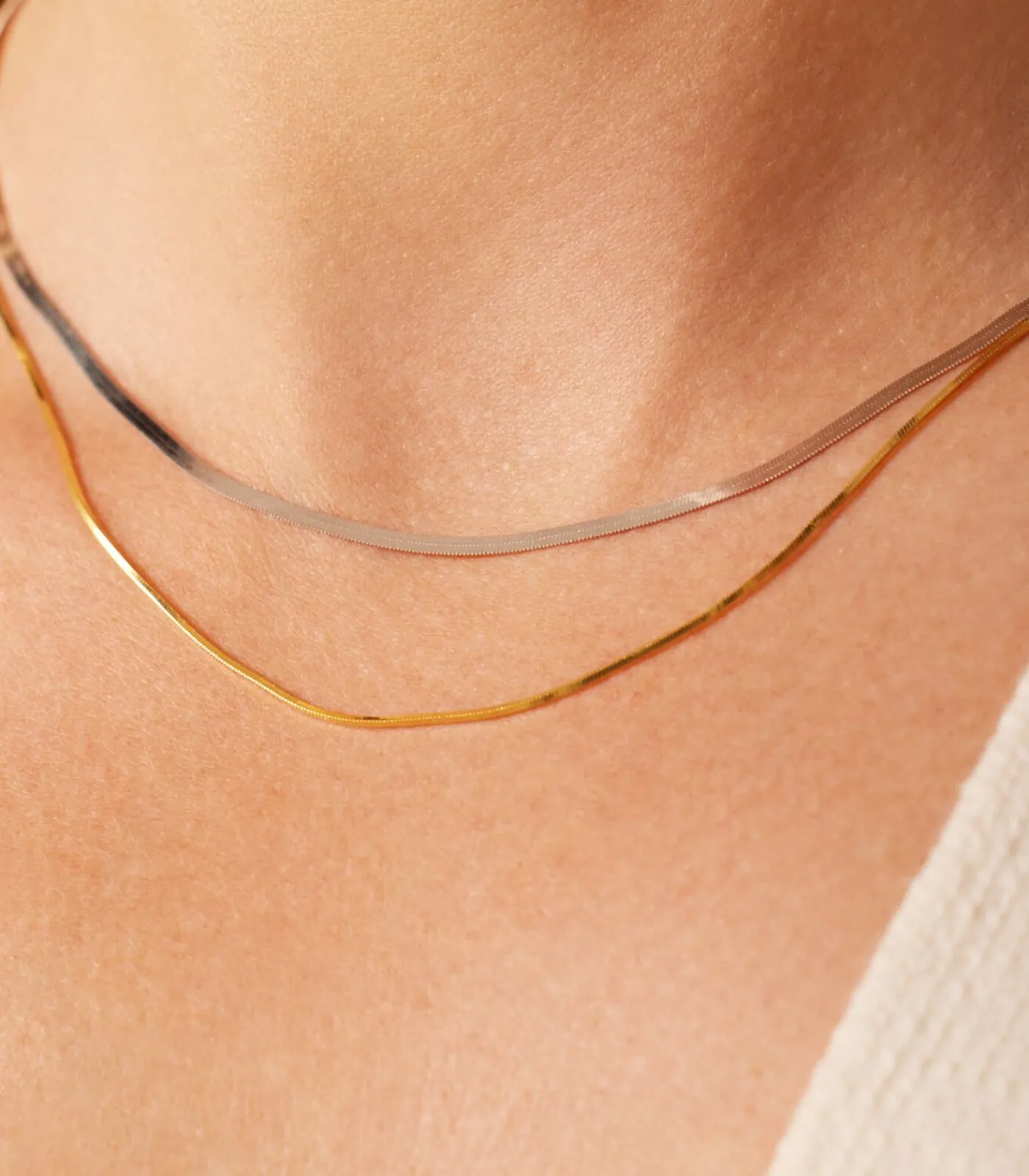 Lucardi Ketting Zilver 48 cm gold/silver Clearance