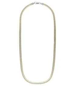 Lucardi Ketting Zilver 45 cm - Goud- en Zilverkleurig gold/silver Clearance