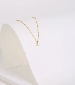Lucardi Ketting Zilver 45 cm - Goudkleurig gold Clearance