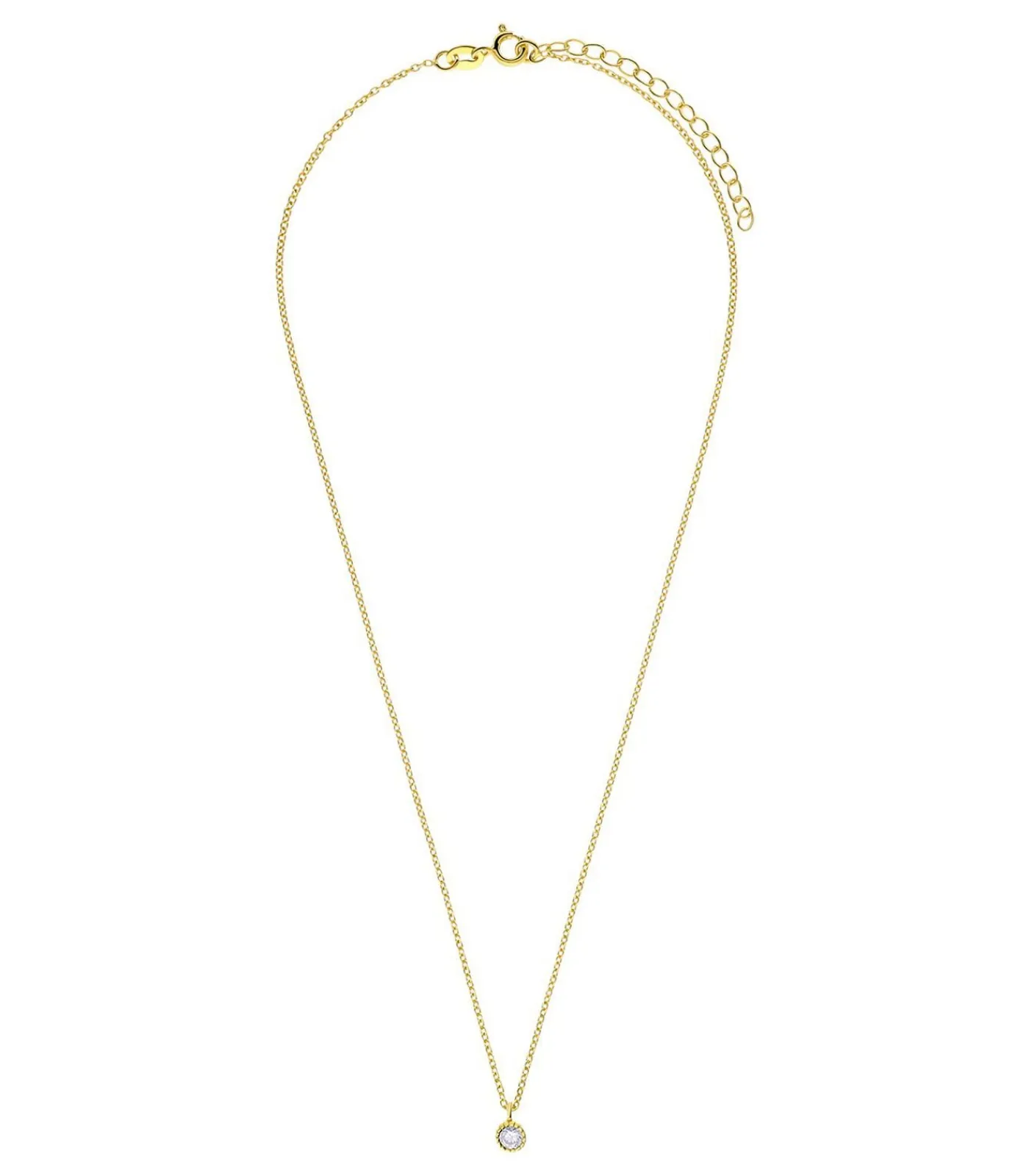 Lucardi Ketting Zilver 45 cm - Goudkleurig gold Discount