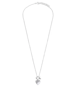 Lucardi Ketting Zilver 45 cm - Parel silver Clearance