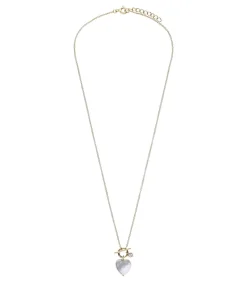 Lucardi Ketting Zilver 45 cm - Parel gold Online