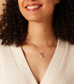 Lucardi Ketting Zilver 45 cm - Parel gold Online