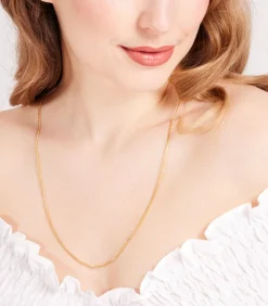 Lucardi Ketting Zilver - goudkleurig gold