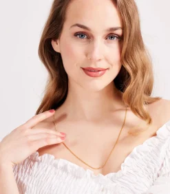 Lucardi Ketting Zilver - goudkleurig gold