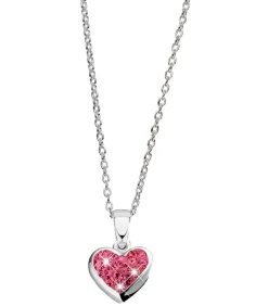 Lucardi Ketting Zilver 38cm pink Best