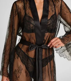 Hunkemöller Kimono Allover Lace black Online