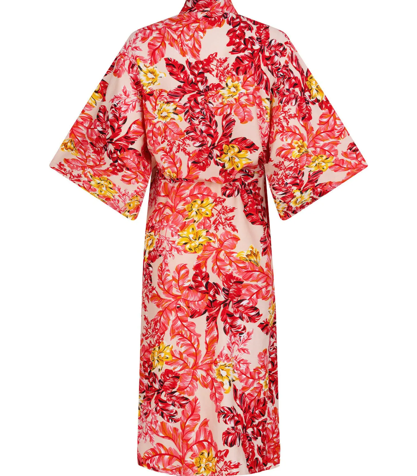 Chic by Lirette Kimono Robe Flamingo Garden - Roze pink Hot