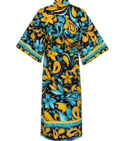 Chic by Lirette Kimono Robe Frangipani - Tealsun blue New