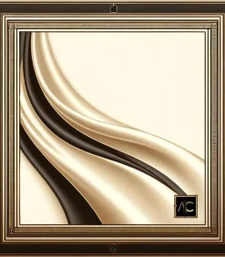 Alberto Cabale Klein zijden vierkant Paint Cléo creme Hot