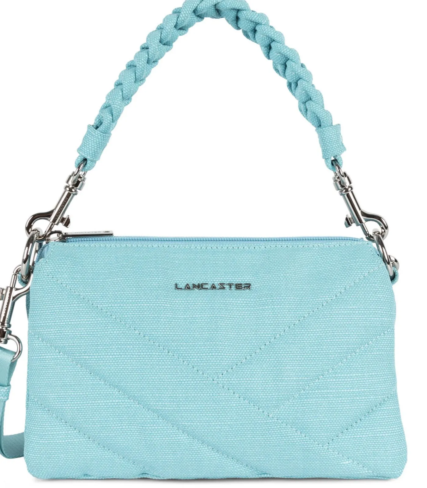 LANCASTER Kleine etui - Canvas Matelassé lightBlue Discount