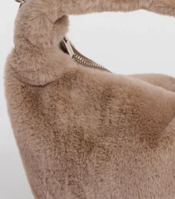 Rino&Pelle Kleine tas van imitatiebont Oat OS lightBrown Outlet
