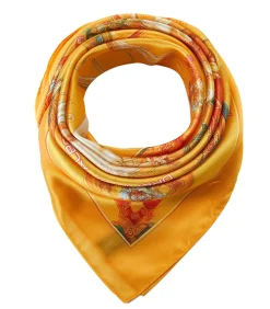 Alberto Cabale Kleine zijden carré Dream Garden Cléo citrusYellow Sale