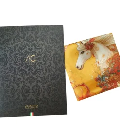 Alberto Cabale Kleine zijden carré Dream Garden Cléo citrusYellow Sale