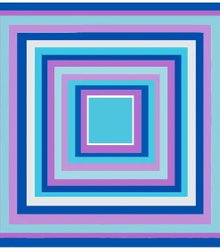 Alberto Cabale Kleine zijden sjaal Purple Blue Navy Cléo multicolor Clearance
