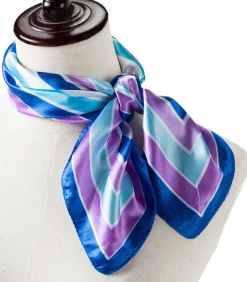 Alberto Cabale Kleine zijden sjaal Purple Blue Navy Cléo multicolor Clearance