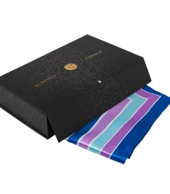 Alberto Cabale Kleine zijden sjaal Purple Blue Navy Cléo multicolor Clearance
