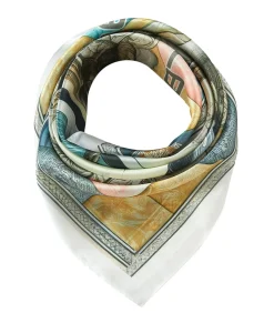 Alberto Cabale Kleine zijden vierkant Anchor Cléo multicolor