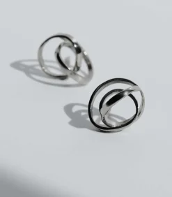 Joidart Kleine zilveren Embolic oorbellen silver