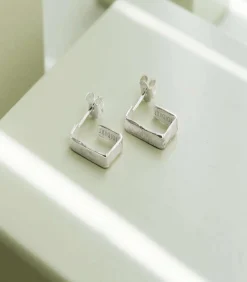 Joidart Kleine zilveren oorbellen Lignis fijn silver Online