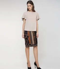 Conquista Kokerrok met print van multicolor Hot