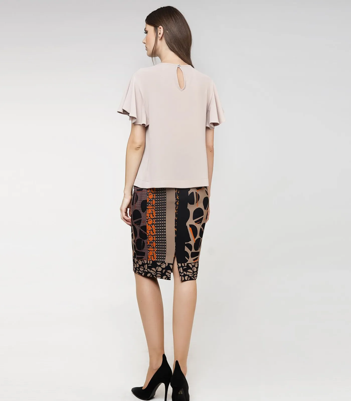 Conquista Kokerrok met print van multicolor Hot
