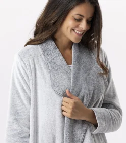 LE CHAT Kort jasje van flanellen pluche ESSENTIEL H73B gray