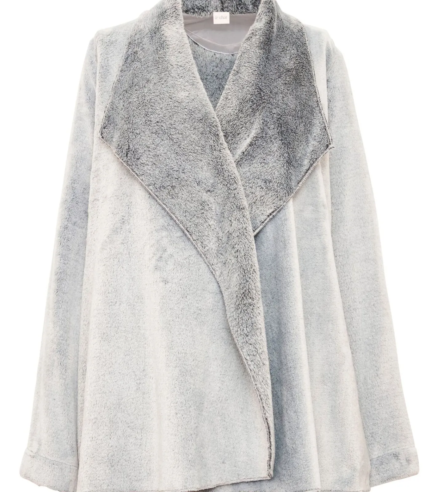 LE CHAT Kort jasje van flanellen pluche ESSENTIEL H73B gray