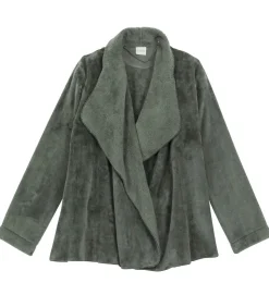 LE CHAT Kort jasje van flanellen pluche ESSENTIEL H73B green Discount