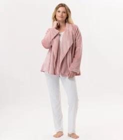 LE CHAT Kort jasje van flanellen pluche ESSENTIEL H73B pink Outlet