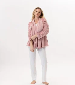 LE CHAT Kort jasje van flanellen pluche ESSENTIEL H73B pink Outlet