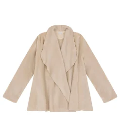 LE CHAT Kort jasje van flanellen pluche ESSENTIEL H73B beige