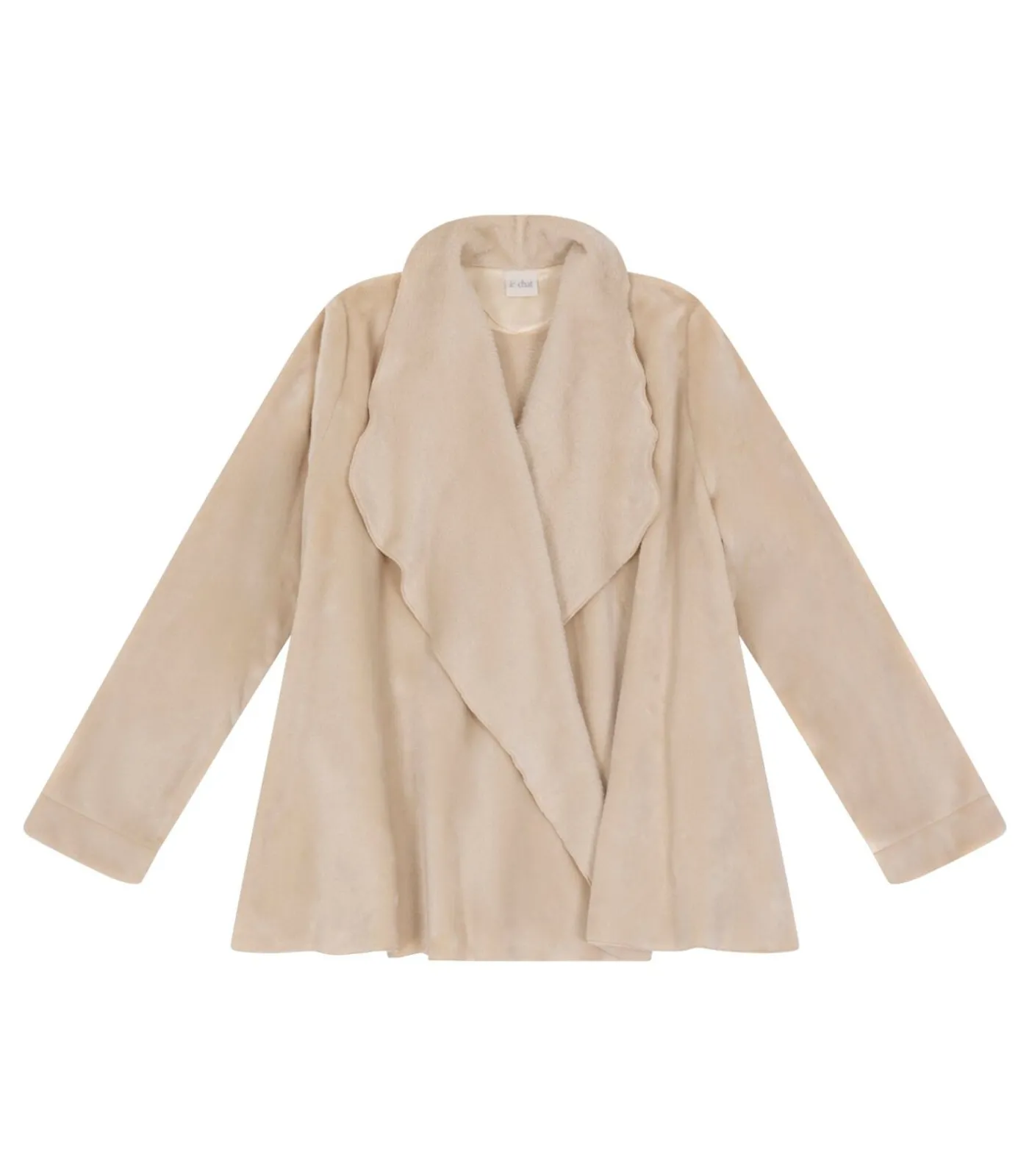 LE CHAT Kort jasje van flanellen pluche ESSENTIEL H73B beige
