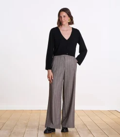 La Fée Maraboutée Kort vest in fijn zwart breisel black Discount