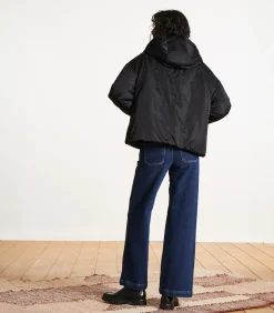 La Fée Maraboutée Kort zwart gewatteerd jack met capuchon black Clearance