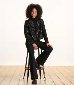 La Fée Maraboutée Kort zwart paillettenjasje black