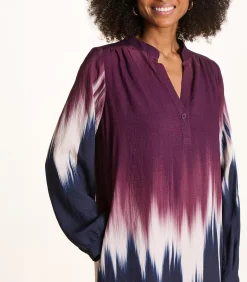 La Fée Maraboutée Korte bicolor jurk met tie & dye print multicolor Sale