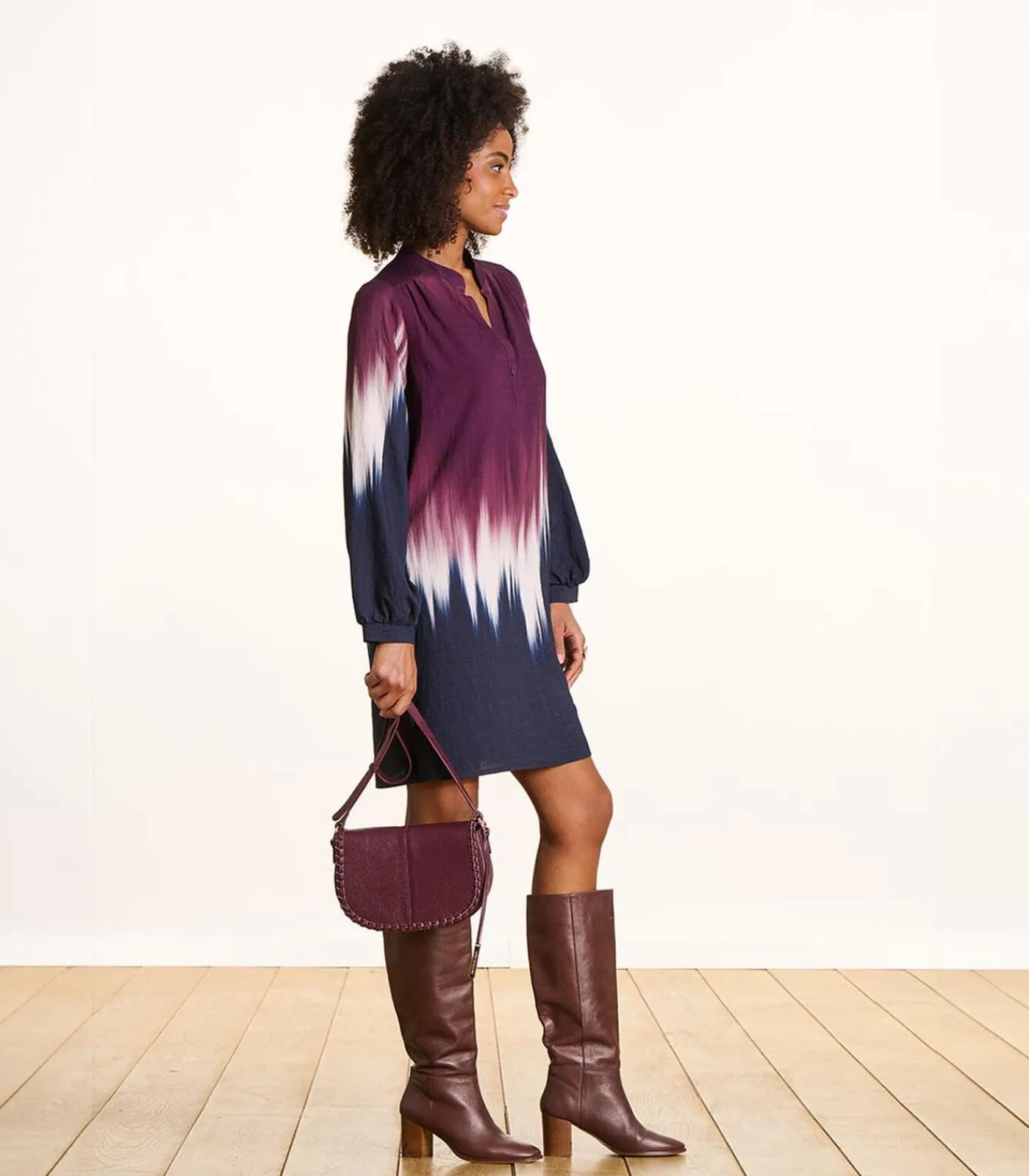 La Fée Maraboutée Korte bicolor jurk met tie & dye print multicolor Sale