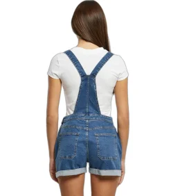 Urban Classics Korte biologische damesoverall blue Clearance
