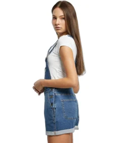 Urban Classics Korte biologische damesoverall blue New