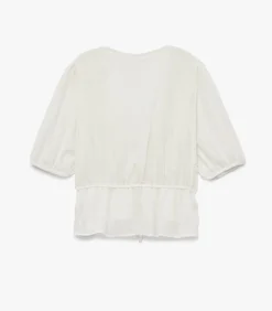 Koton Korte Blouse V-hals Katoenmix white Online
