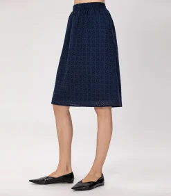 Smart & Joy Korte broek van katoenen kant met oogjes darkBlue New