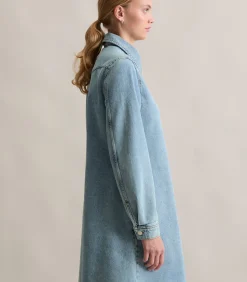 Marc O’Polo DENIM Korte denim jurk uitlopend lightBlue Discount