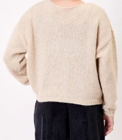 La Fiancée Korte effen gebreide vest APPACHE beige Discount