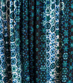 La Fée Maraboutée Korte geplooide jurk in petrolblauw met print petrolBlue Hot