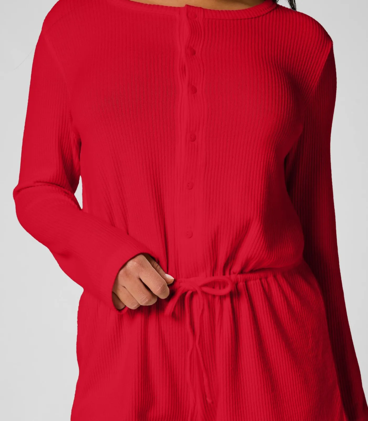 Hunkemöller Korte geribde jersey onesie red Discount